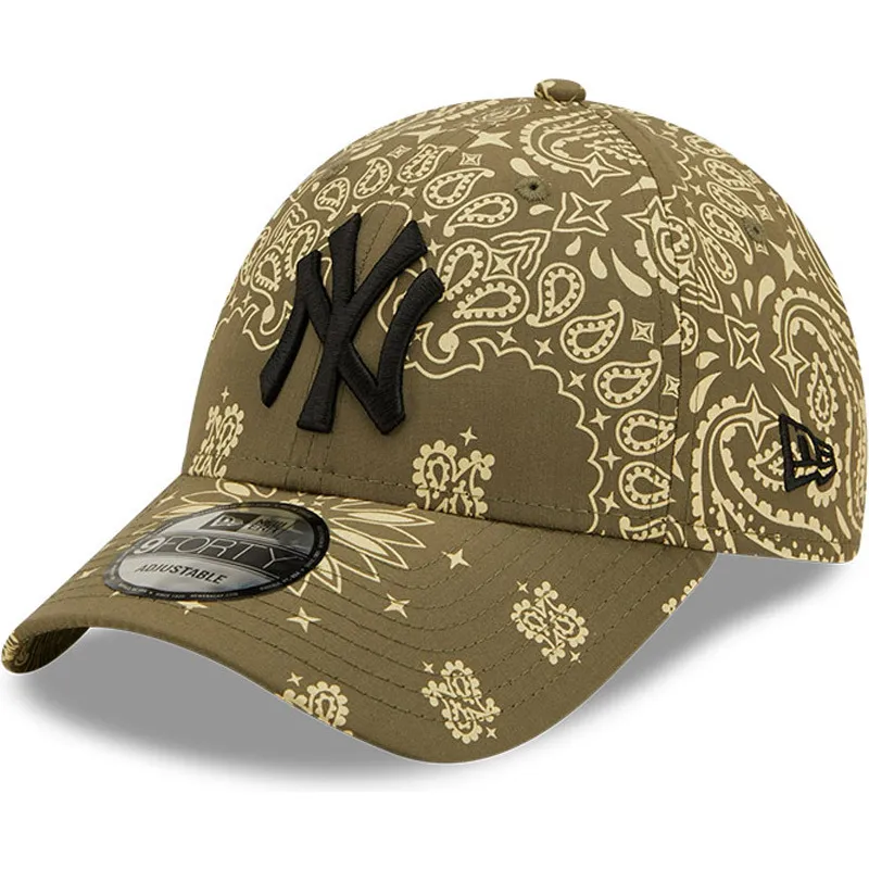 mutsid-kumer-roheline-reguleeritav-9forty-paisley-print-new-york-yankees-mlb-new-era