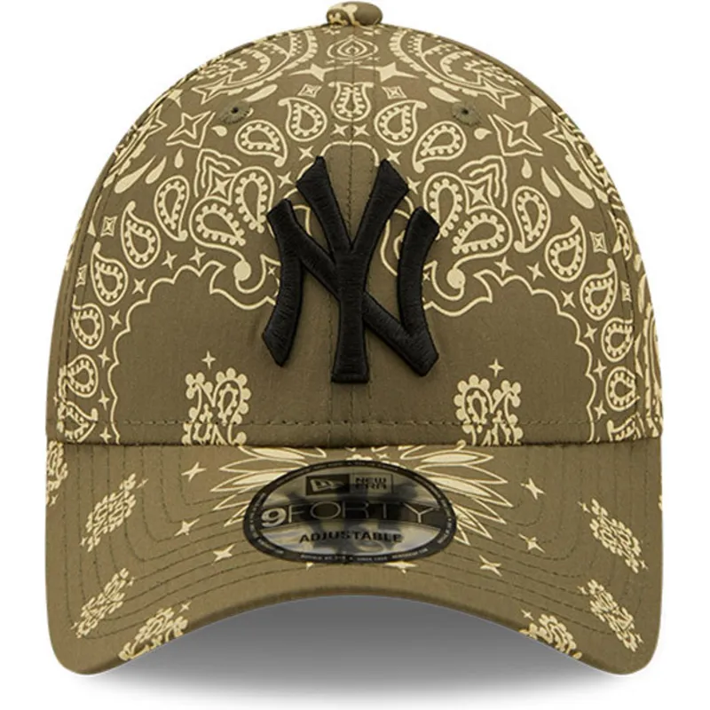 mutsid-kumer-roheline-reguleeritav-9forty-paisley-print-new-york-yankees-mlb-new-era