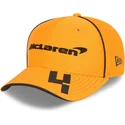 new-era-curved-brim-youth-9fifty-stretch-snap-lando-norris-mclaren-racing-formula-1-orange-snapback-cap