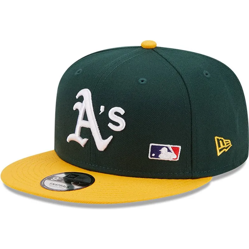 mutsid-lame-roheline-snapback-9fifty-team-arch-oakland-athletics-mlb-new-era