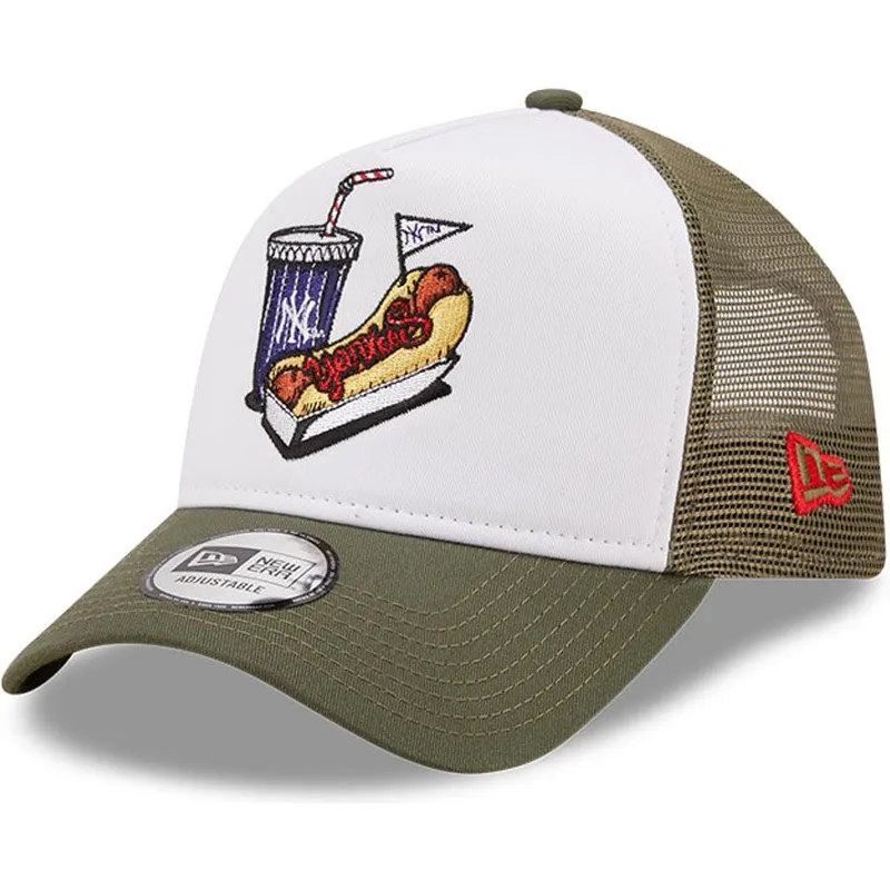 mutsid-kumer-valge-snapback-a-frame-stadium-food-hot-dog-new-york-yankees-mlb-new-era