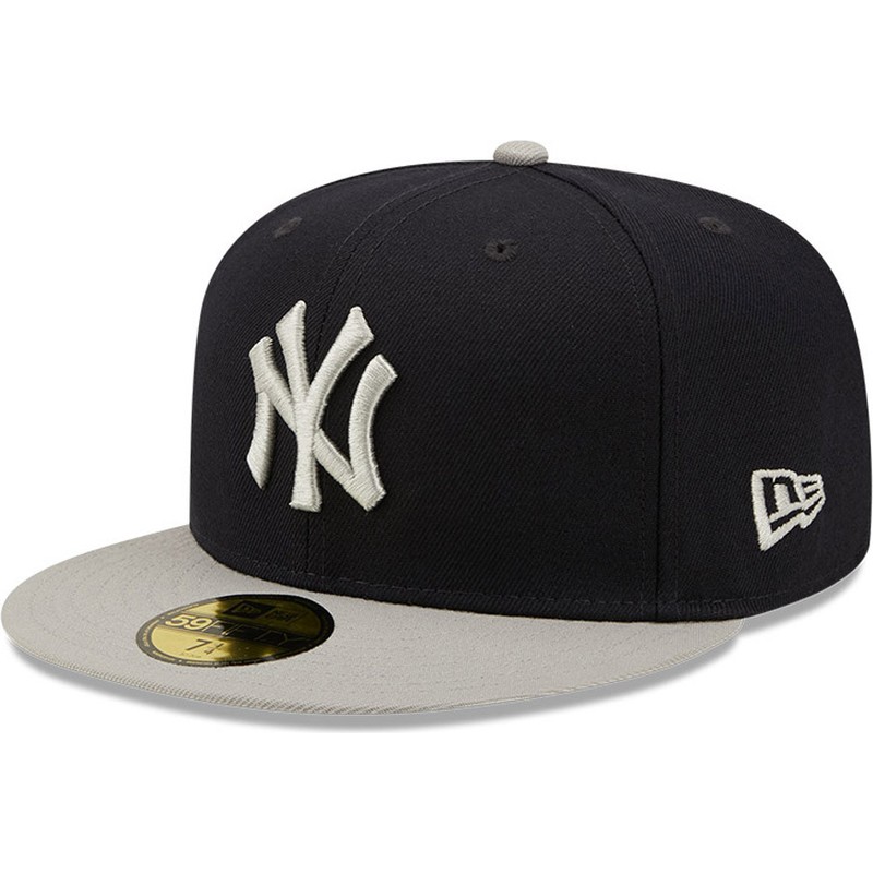 new-era-flat-brim-59fifty-side-patch-new-york-yankees-mlb-navy-blue-and-grey-fitted-cap