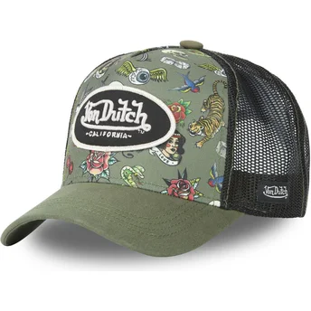 Cap kumer green snapback Von Dutch