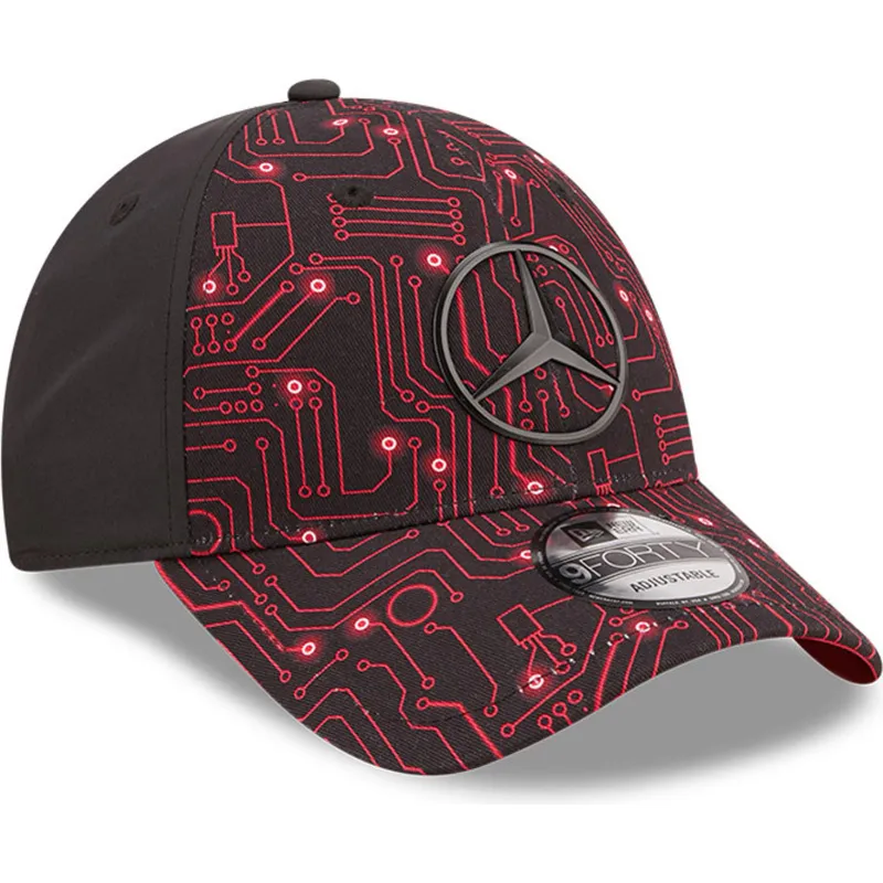 mutsid-kumer-punane-reguleeritav-9forty-esports-grand-prix-mercedes-formula-1-new-era