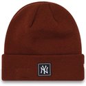 new-era-team-cuff-new-york-yankees-mlb-dark-brown-beanie