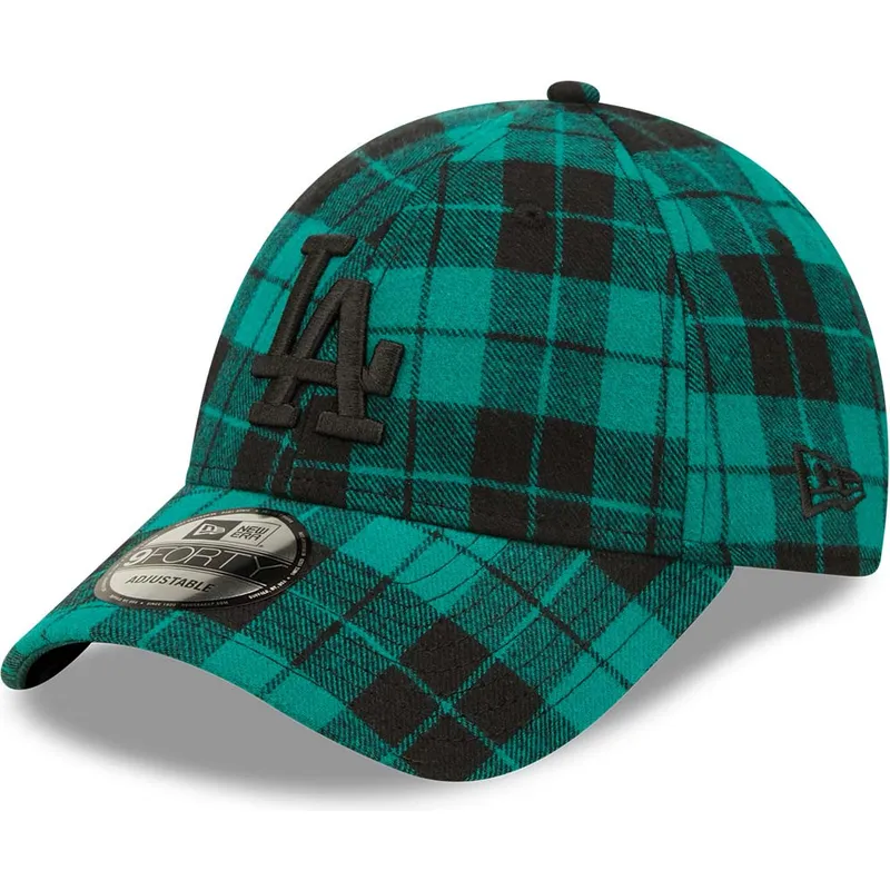 mutsid-kumer-roheline-reguleeritav-9forty-plaid-los-angeles-dodgers-mlb-new-era