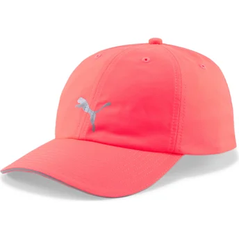 Puma Curved Brim Running Red Adjustable Cap
