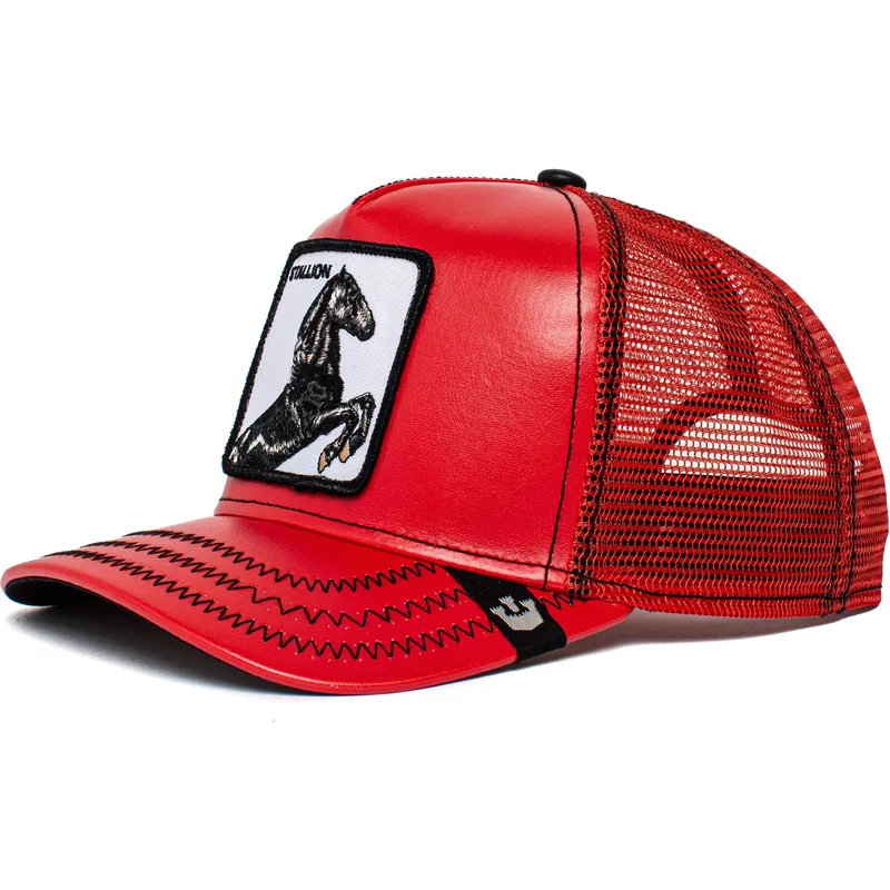 mutsid-kumer-punane-snapback-stallion-cherry-mustang-the-farm-goorin-bros