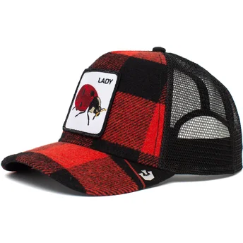mutsid-kumer-punane-snapback-lady-plaidy-bug-the-farm-goorin-bros
