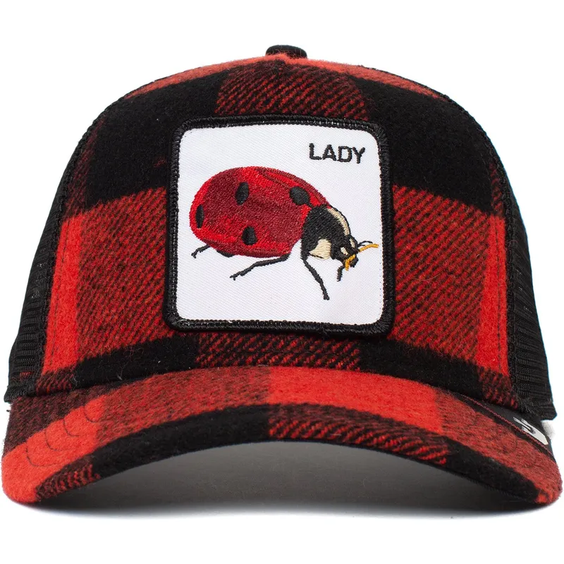 mutsid-kumer-punane-snapback-lady-plaidy-bug-the-farm-goorin-bros
