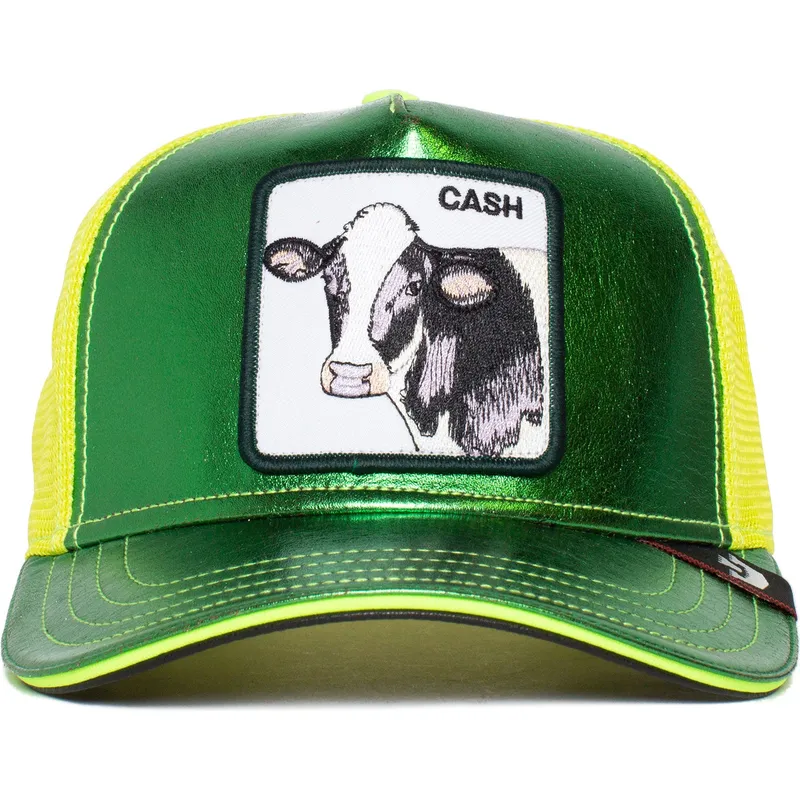mutsid-kumer-roheline-snapback-cash-shine-metallic-the-farm-goorin-bros