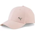 puma-curved-brim-metal-cat-pink-adjustable-cap