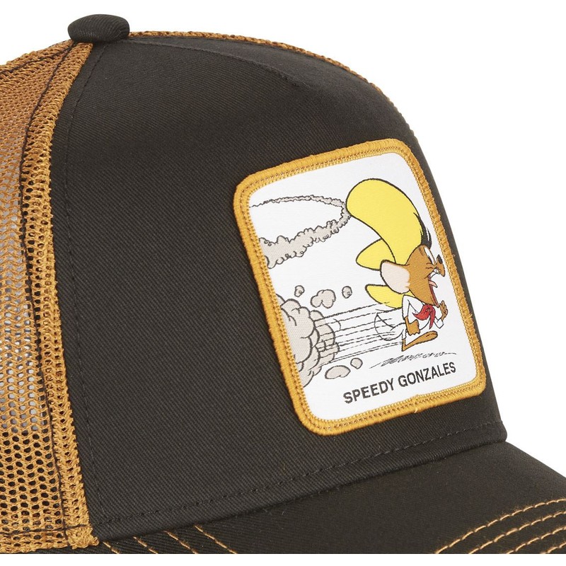 capslab-speedy-gonzales-spe3-looney-tunes-black-and-brown-trucker-hat