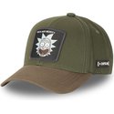 capslab-curved-brim-rick-sanchez-casb-ri1-rick-and-morty-green-and-brown-adjustable-cap