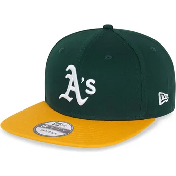 Cap lame green snapback 9FIFTY Essential Oakland Athletics MLB New Era