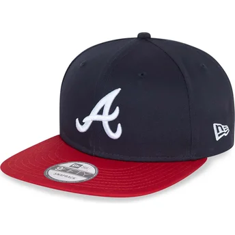 Cap lame navy blue snapback 9FIFTY Essential Atlanta Braves MLB New Era