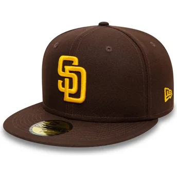 Mütsid lame pruun liibuv 59FIFTY Authentic On Field San Diego Padres MLB New Era