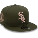 mutsid-lame-roheline-snapback-rosa-9fifty-side-patch-chicago-white-sox-mlb-new-era