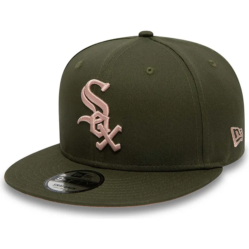 mutsid-lame-roheline-snapback-rosa-9fifty-side-patch-chicago-white-sox-mlb-new-era