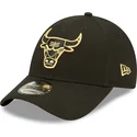 mutsid-kumer-must-reguleeritav-rihm-dorado-9forty-metallic-chicago-bulls-nba-new-era