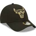 mutsid-kumer-must-reguleeritav-rihm-dorado-9forty-metallic-chicago-bulls-nba-new-era