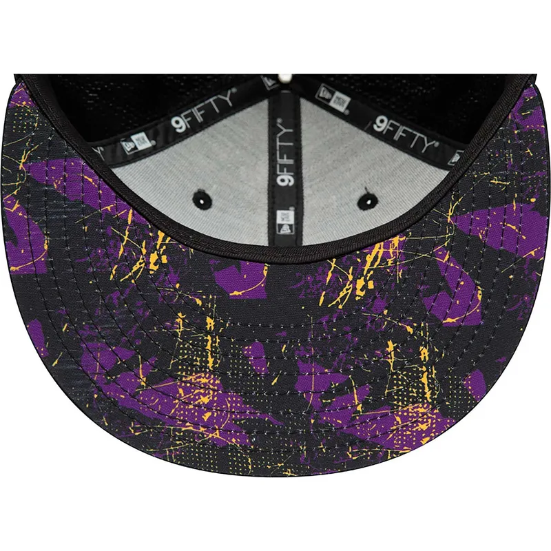 cap-lame-black-snapback-9fifty-print-infill-los-angeles-lakers-nba-new-era