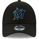 cap-kumer-black-adjustable-strap-9forty-the-league-miami-marlins-mlb-new-era