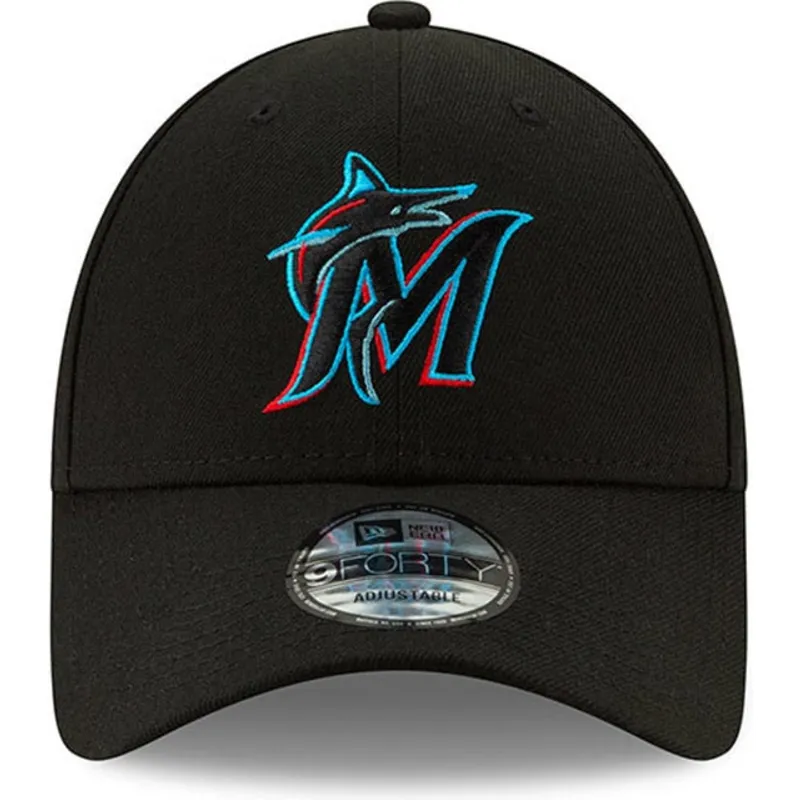 cap-kumer-black-adjustable-strap-9forty-the-league-miami-marlins-mlb-new-era