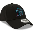 cap-kumer-black-adjustable-strap-9forty-the-league-miami-marlins-mlb-new-era