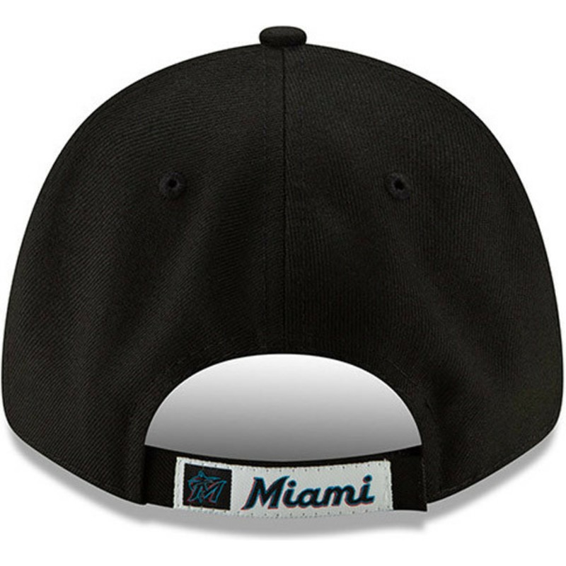 new-era-curved-brim-9forty-the-league-miami-marlins-mlb-black-adjustable-cap