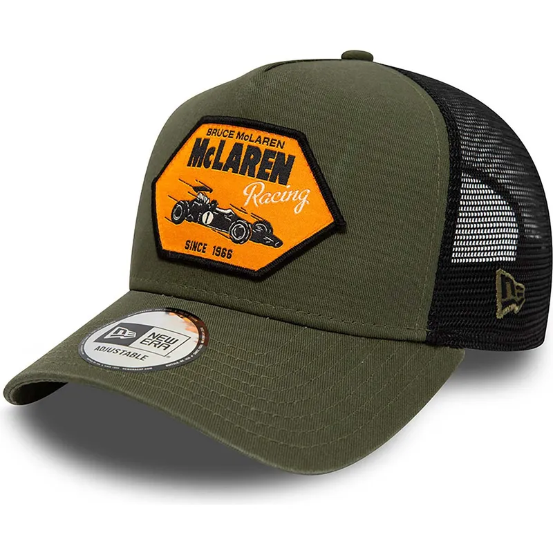 mutsid-kumer-roheline-snapback-bruce-mclaren-a-frame-lifestyle-mclaren-racing-formula-1-new-era