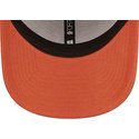 new-era-curved-brim-9forty-league-essential-new-york-yankees-mlb-orange-adjustable-cap-with-beige-logo