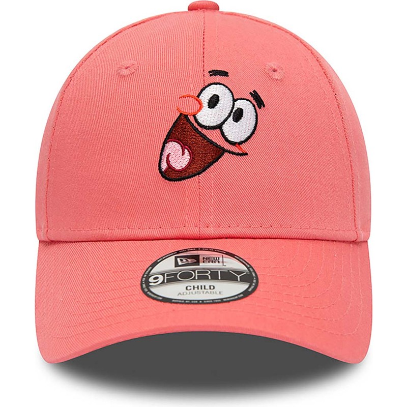 new-era-curved-brim-youth-patrick-star-9forty-spongebob-squarepants-pink-adjustable-cap