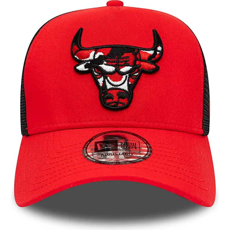 mutsid-kumer-punane-snapback-a-frame-camo-infill-chicago-bulls-nba-new-era