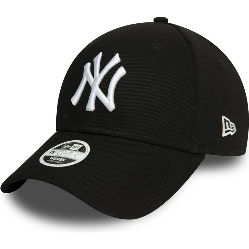 new-era-curved-brim-women-9forty-essential-new-york-yankees-mlb-black-adjustable-cap