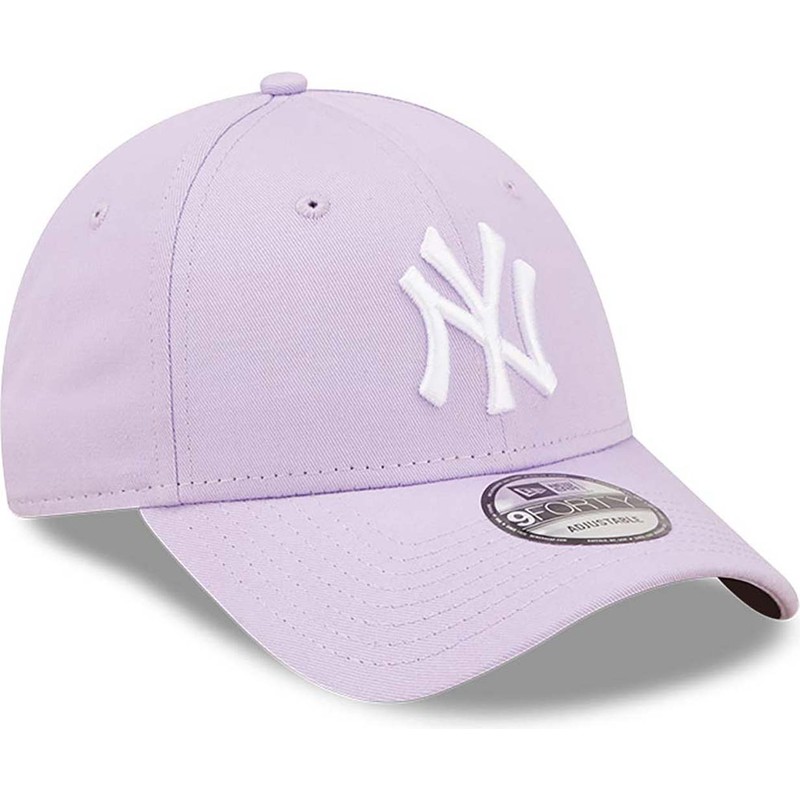 new-era-curved-brim-9forty-league-essential-new-york-yankees-mlb-purple-adjustable-cap