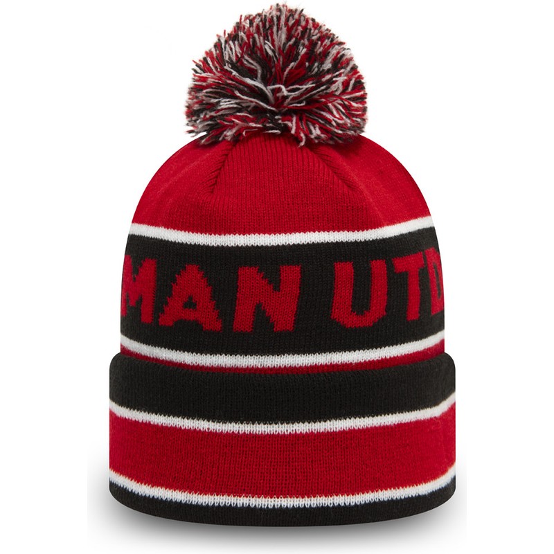 new-era-cuff-jake-manchester-united-football-club-premier-league-red-and-black-beanie-with-pompom