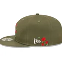 mutsid-lame-roheline-snapback-9fifty-flower-los-angeles-dodgers-mlb-new-era