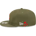 mutsid-lame-roheline-snapback-9fifty-flower-los-angeles-dodgers-mlb-new-era