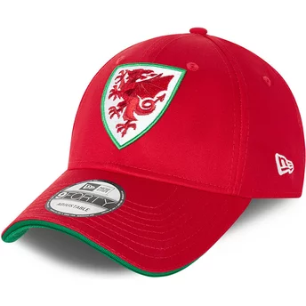 New Era Curved Brim 9FORTY Wales FIFA World Cup Red Adjustable Cap
