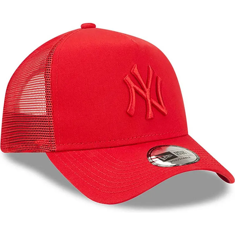cap-kumer-red-snapback-a-frame-tonal-mesh-new-york-yankees-mlb-new-era