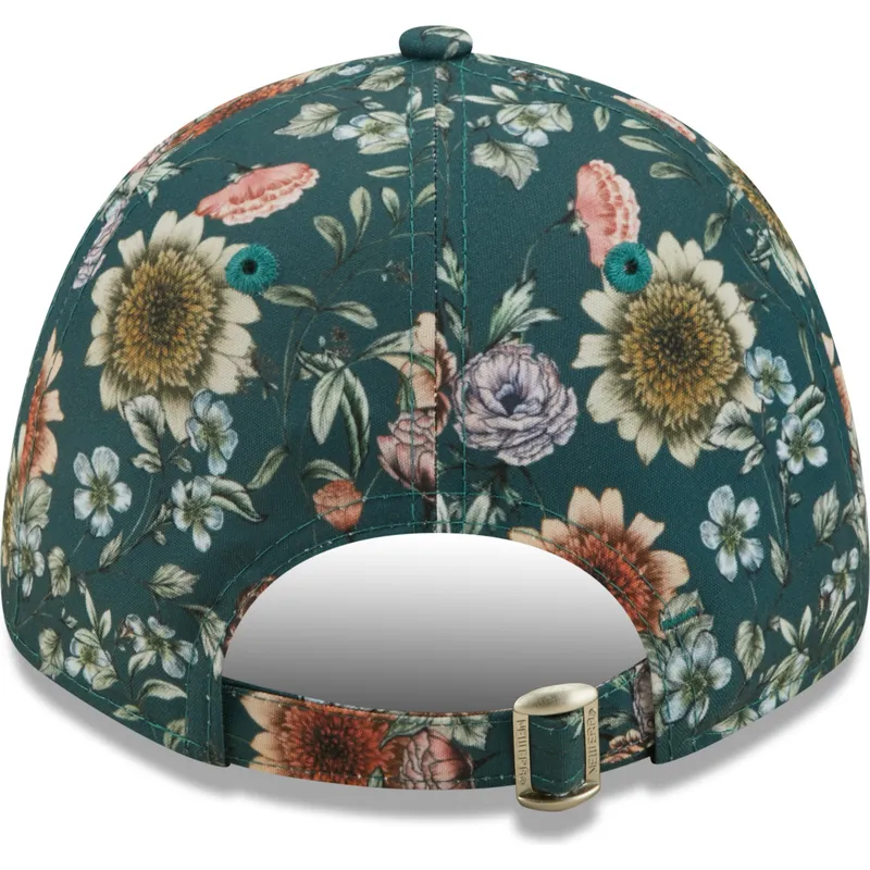 mutsid-kumer-roheline-reguleeritav-9forty-all-over-print-floral-new-york-yankees-mlb-new-era