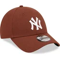 mutsid-kumer-pruun-reguleeritav-9forty-linen-new-york-yankees-mlb-new-era