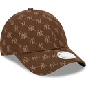 mutsid-kumer-pruun-reguleeritav-9forty-monogram-new-york-yankees-mlb-new-era