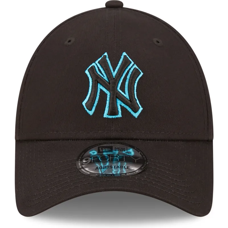 mutsid-kumer-must-reguleeritav-9forty-neon-outline-new-york-yankees-mlb-new-era