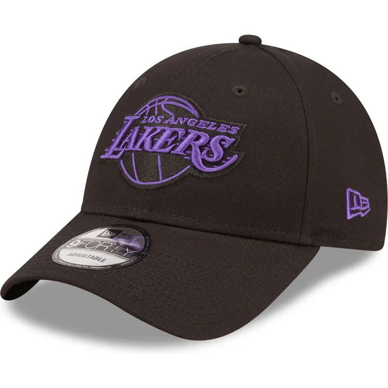 mutsid-kumer-must-reguleeritav-9forty-neon-outline-los-angeles-lakers-nba-new-era