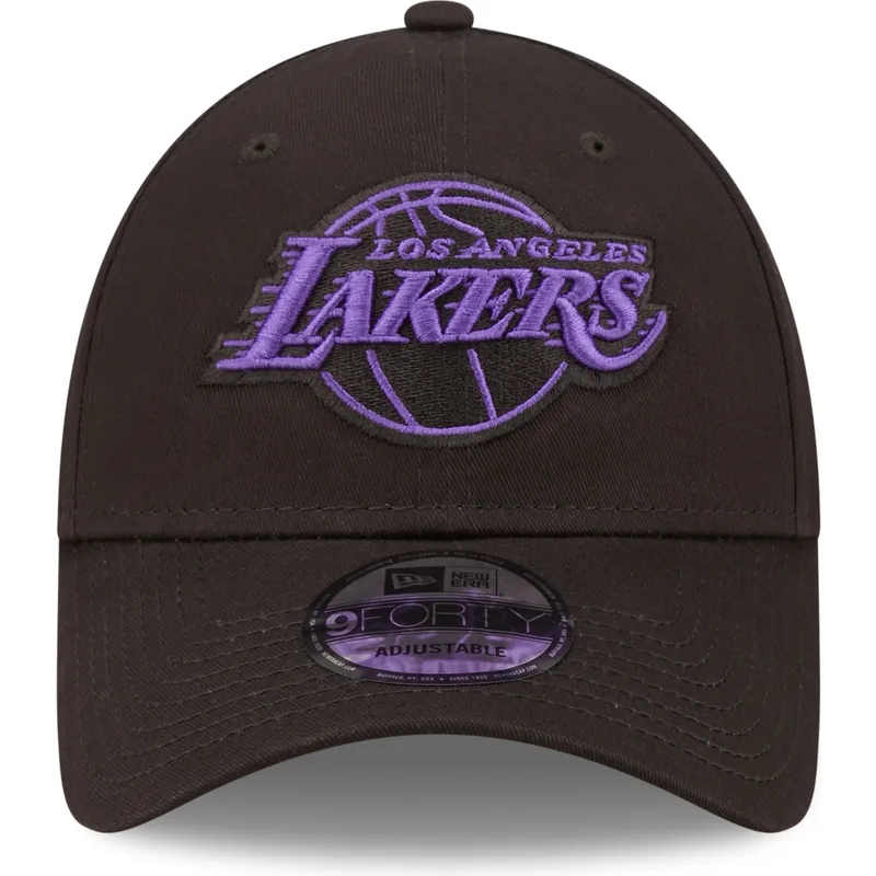 mutsid-kumer-must-reguleeritav-9forty-neon-outline-los-angeles-lakers-nba-new-era