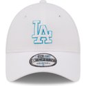 new-era-curved-brim-blue-logo-9forty-neon-outline-los-angeles-dodgers-mlb-white-adjustable-cap