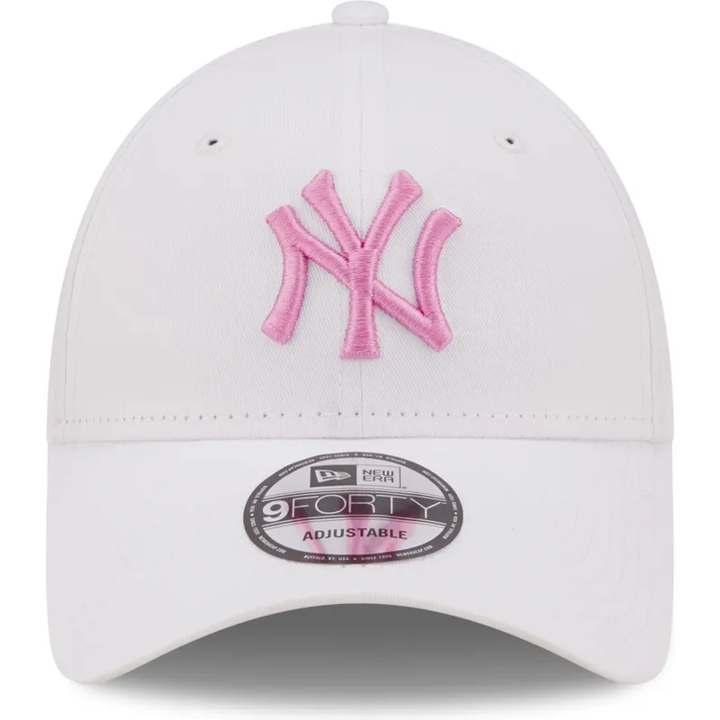 mutsid-kumer-valge-reguleeritav-rosa-9forty-league-essential-new-york-yankees-mlb-new-era