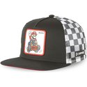 capslab-flat-brim-mario-kart-casf-ju1-super-mario-bros-black-and-white-trucker-hat